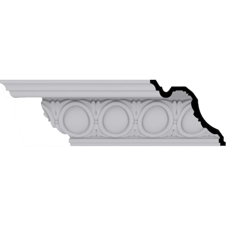 Ekena Millwork 6 3/4"H x 7 3/4"P x 10 1/4"F x 94 1/2"L, (4 3/8" Repeat), Egg and Dart Crown Moulding MLD06X07X10EG